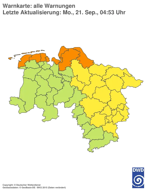Aktuelle Wetterwarnungen für %region%