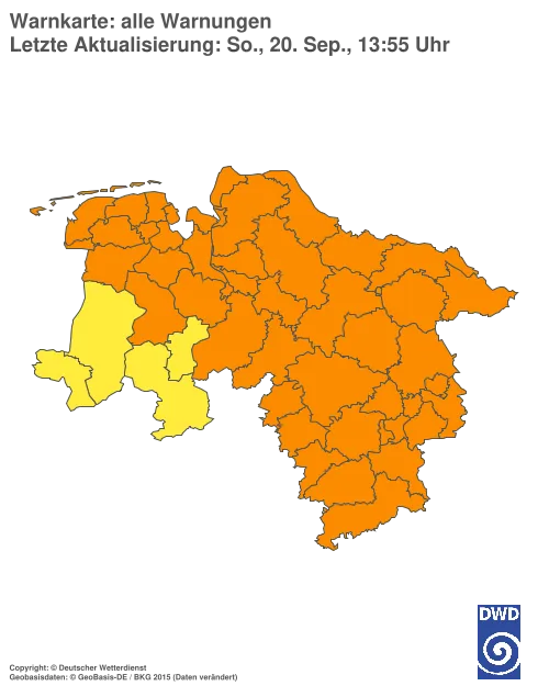 Aktuelle Wetterwarnungen für %region%
