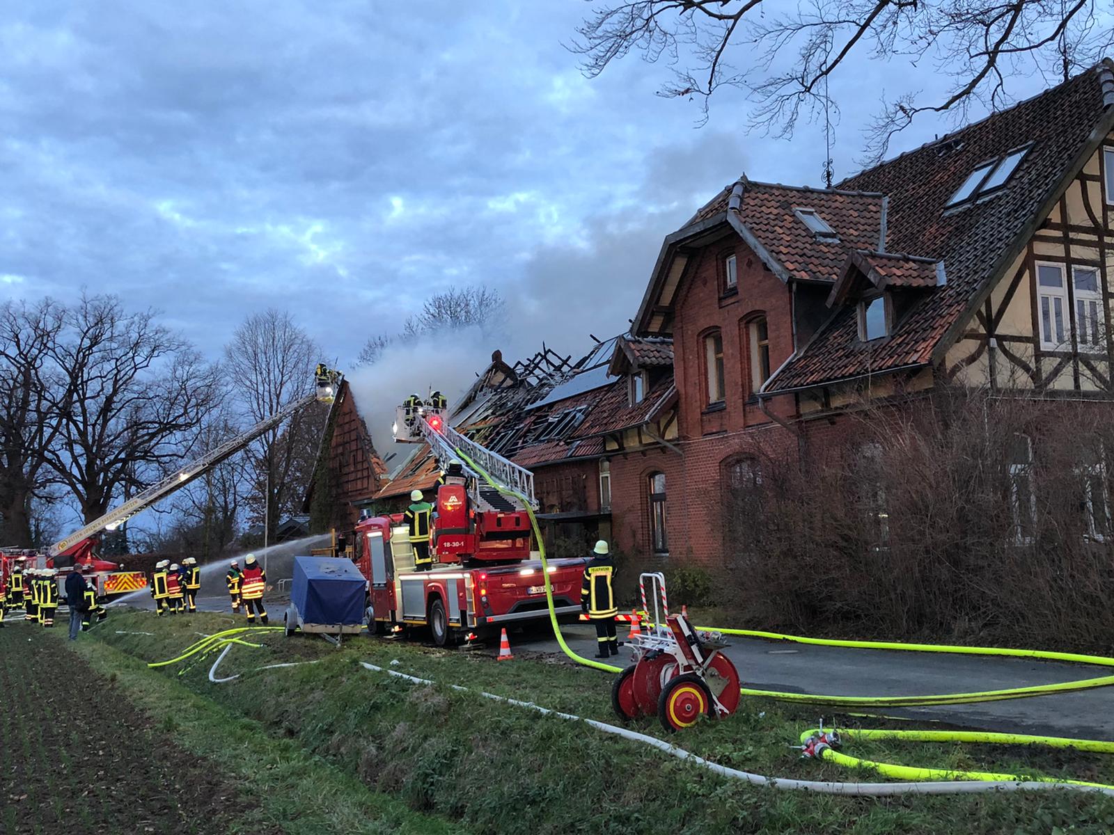 Einsatz für die Region: Dachstuhlbrand