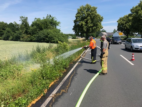 Rauchentwicklung im Feld