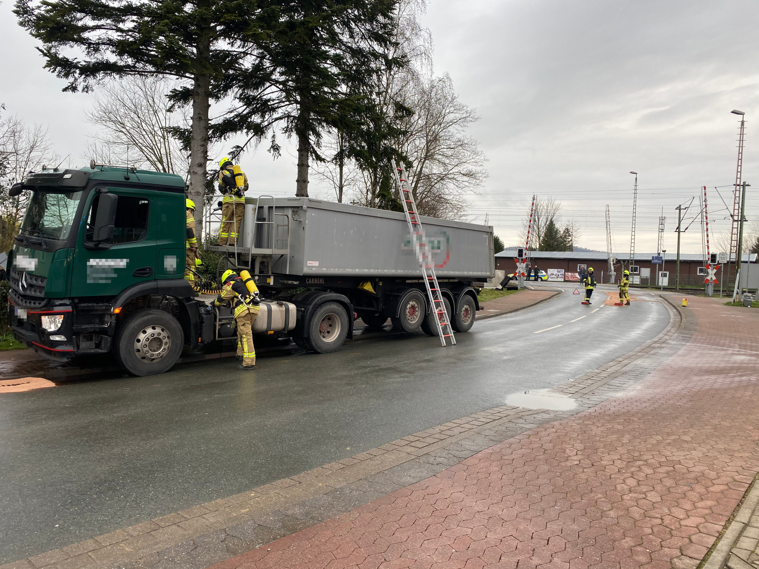 Brennender LKW