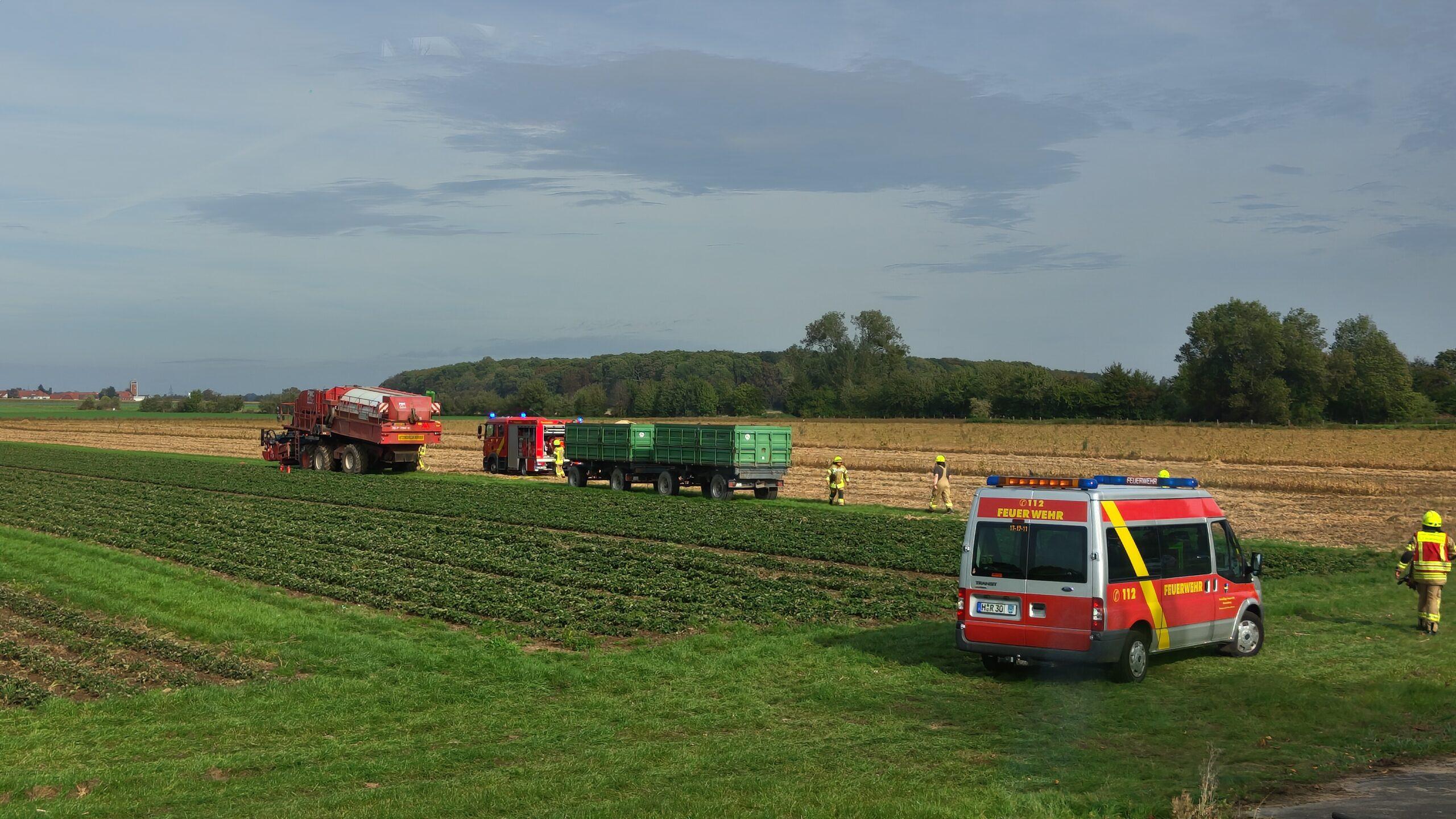 Entstehungsbrand Erntemaschine